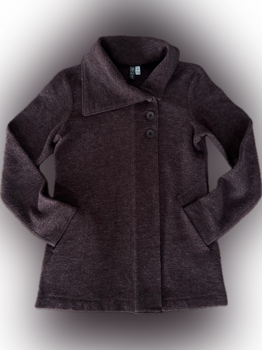 ibex MERINO THE ART OF WOOL SWEATER CARDIGAN JACKET REDWOOD HEATHER BROWN XS EUC